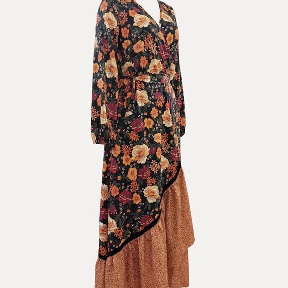 Floral Maxi Dress with Ruffle Hem - Picture 5 of 6